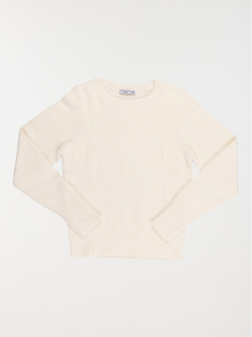 Pull doux col rond fille (XXS-M)