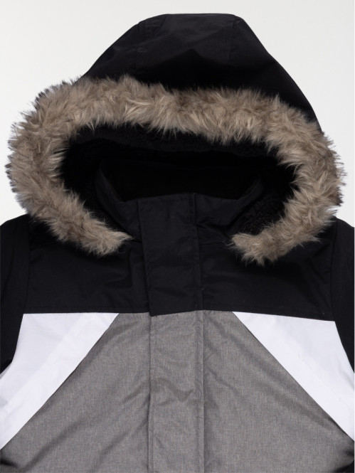 Parka tricolore à capuche...