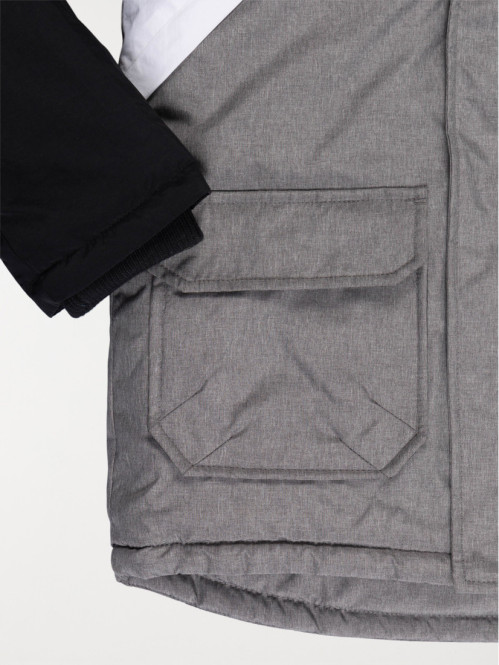 Parka tricolore à capuche...