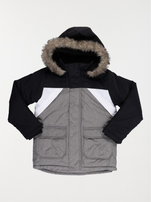 Parka tricolore à capuche...