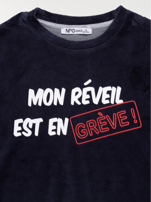 Pyjama velours message...