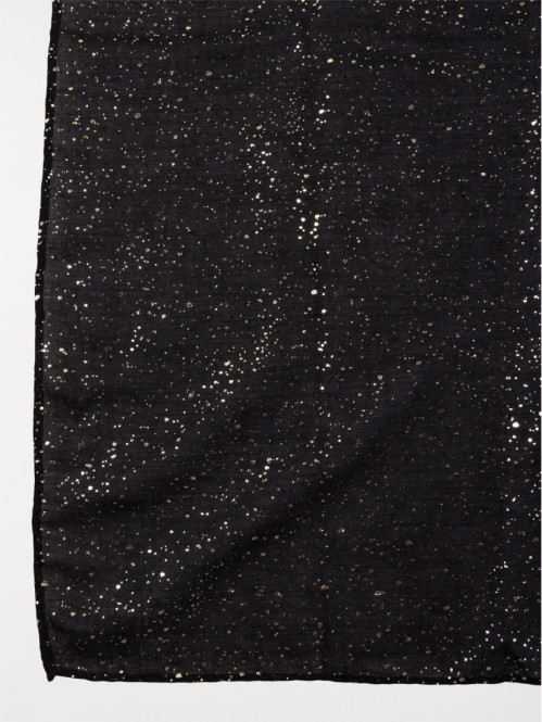 Foulard pailletté noir femme