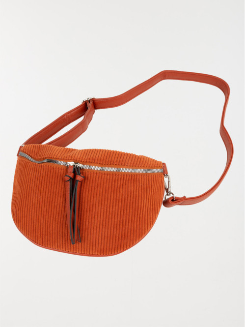 Sac banane velours femme