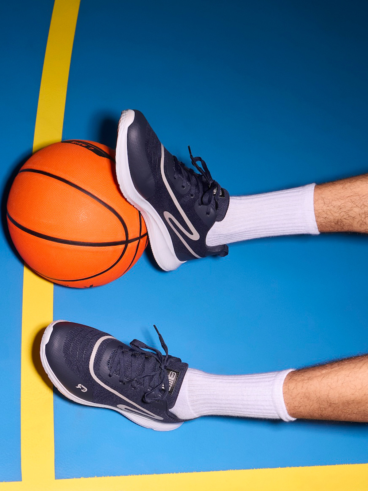 Baskets à lacets marines homme (40-46)