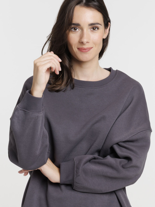 Sweat uni col rond asphalte...