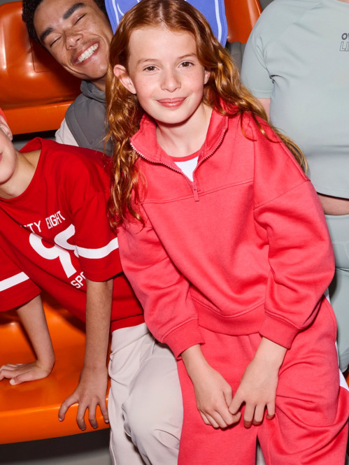 Sweat col montant zippé fille (3-8A)