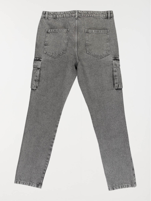 Jean straight gris homme