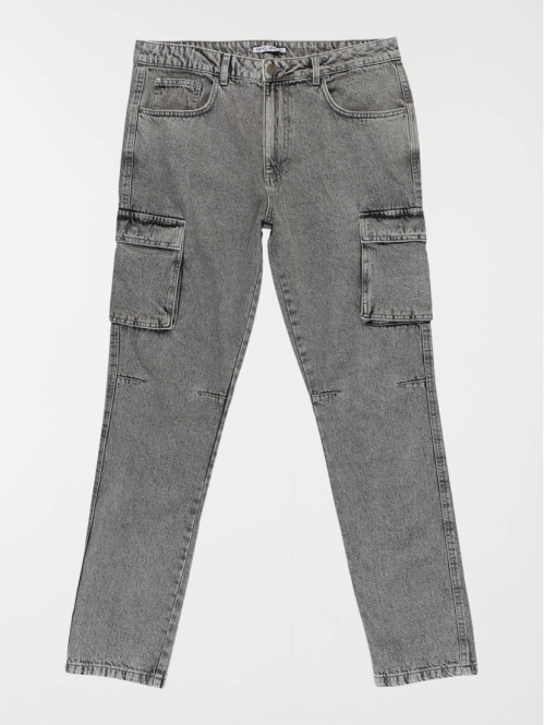 Jean straight gris homme