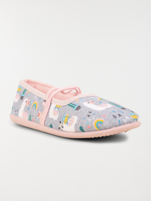 Chaussons ballerine lama fille (31-35) Chaussons ballerine lama fille (31-35)