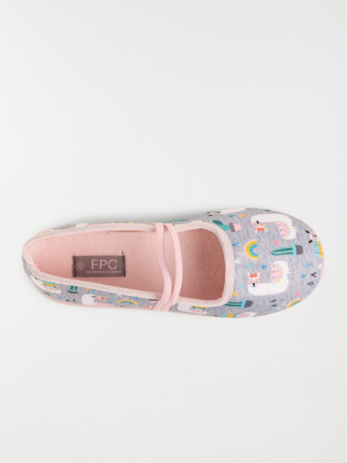 Chaussons ballerine lama fille (31-35) Chaussons ballerine lama fille (31-35)