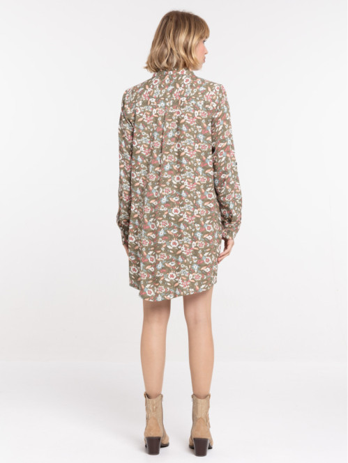 Robe chemise courte fleurie...