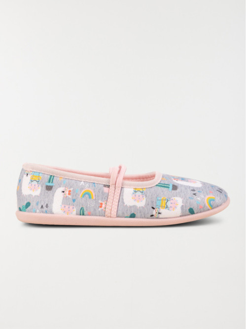 Chaussons ballerine lama...