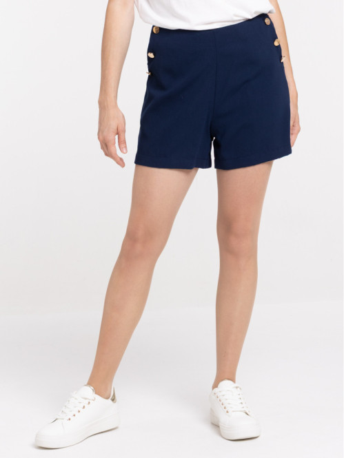 Short boutons dorés femme Short boutons dorés femme