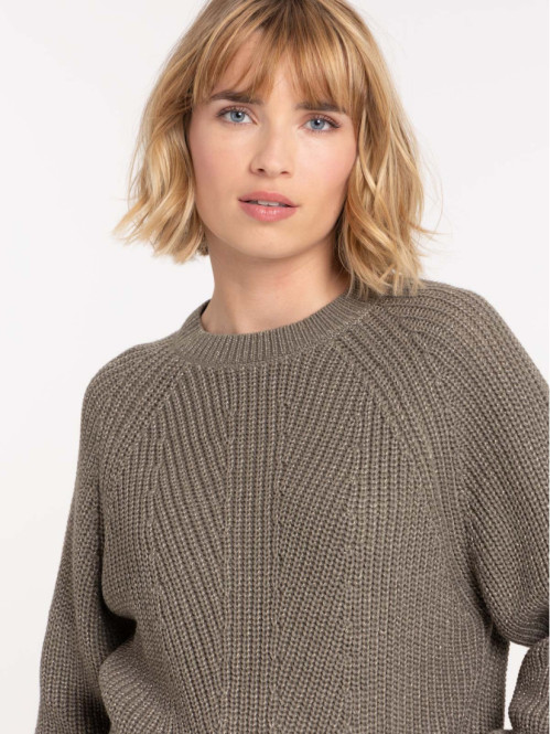 Pull maille brillante femme
