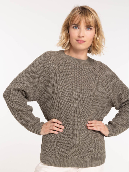 Pull maille brillante femme
