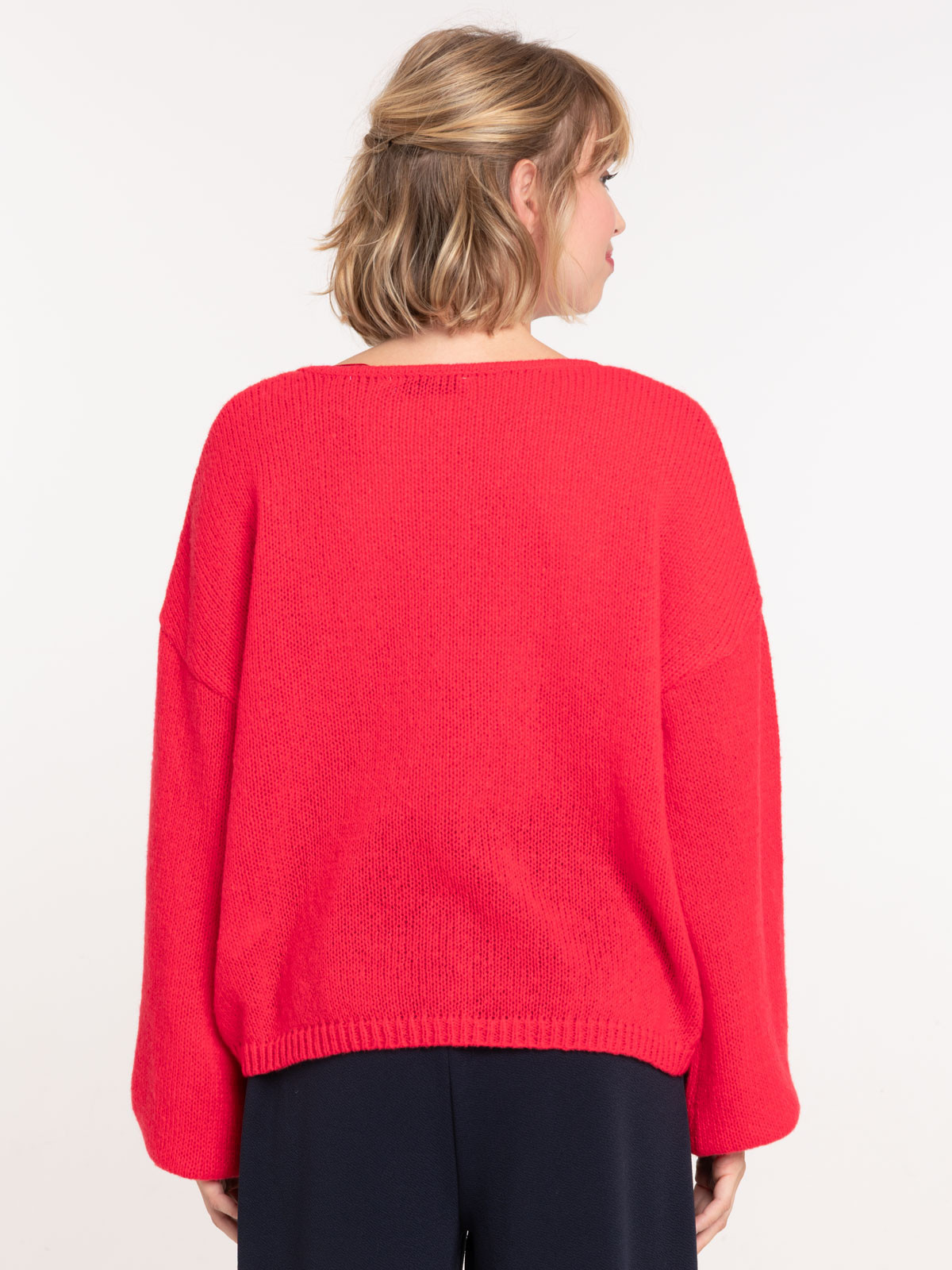 Pull femme rouge opéra Pull femme rouge opéra