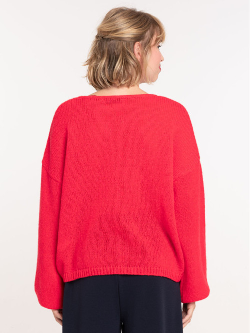 Pull femme rouge opéra Pull femme rouge opéra
