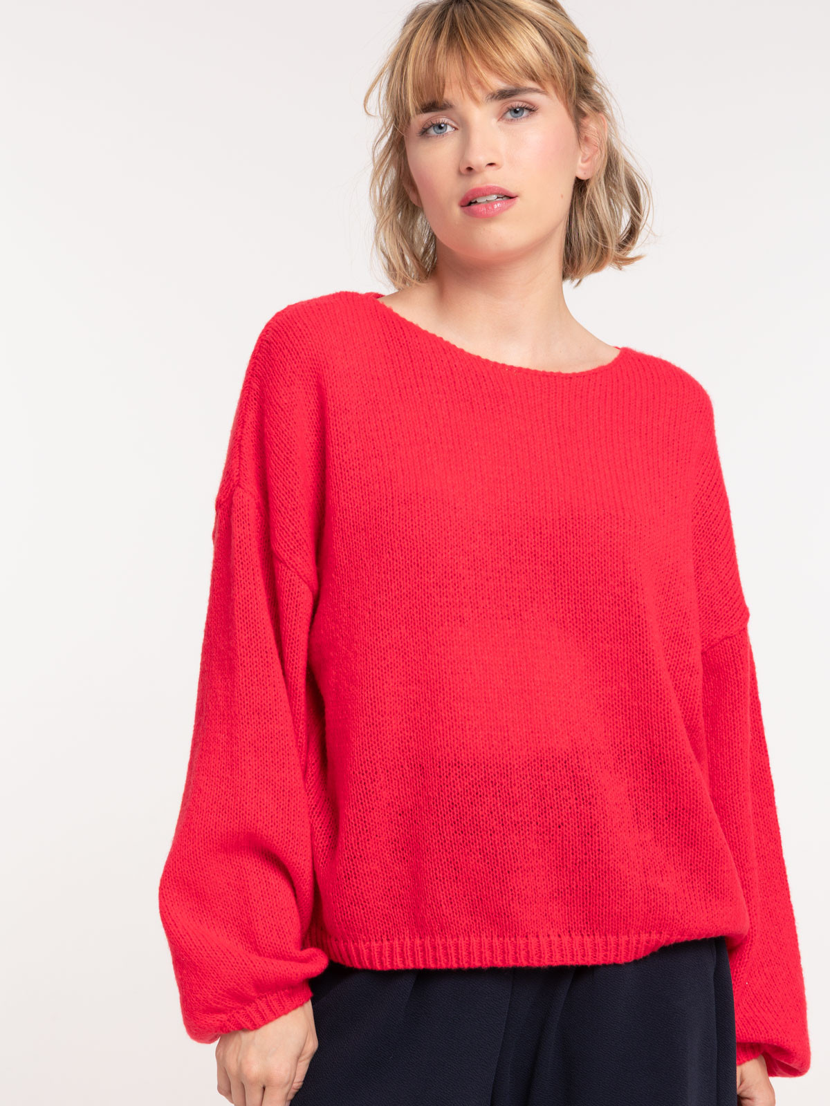 Pull femme rouge opéra Pull femme rouge opéra