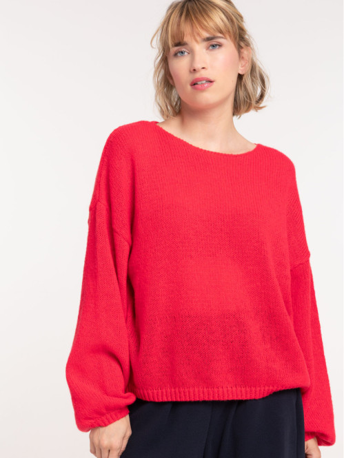 Pull femme rouge opéra Pull femme rouge opéra
