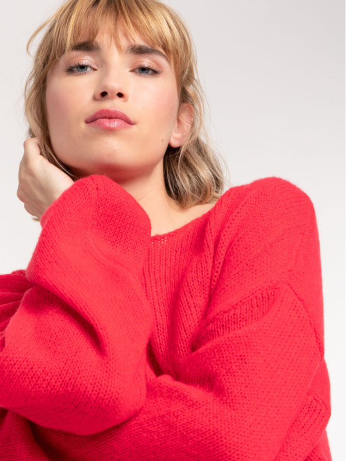 Pull femme rouge opéra Pull femme rouge opéra