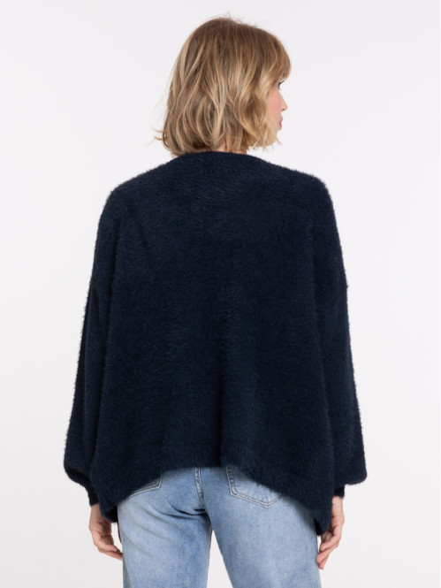 Gilet col rond noeuds femme