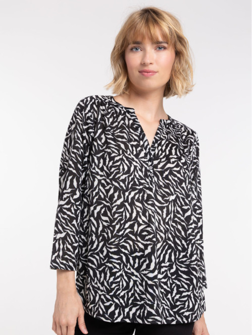 T-shirt imprimé végétal femme