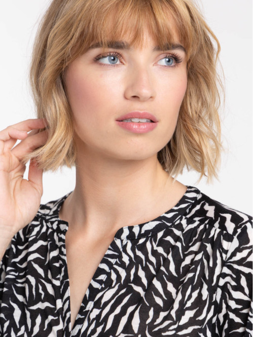 T-shirt imprimé végétal femme