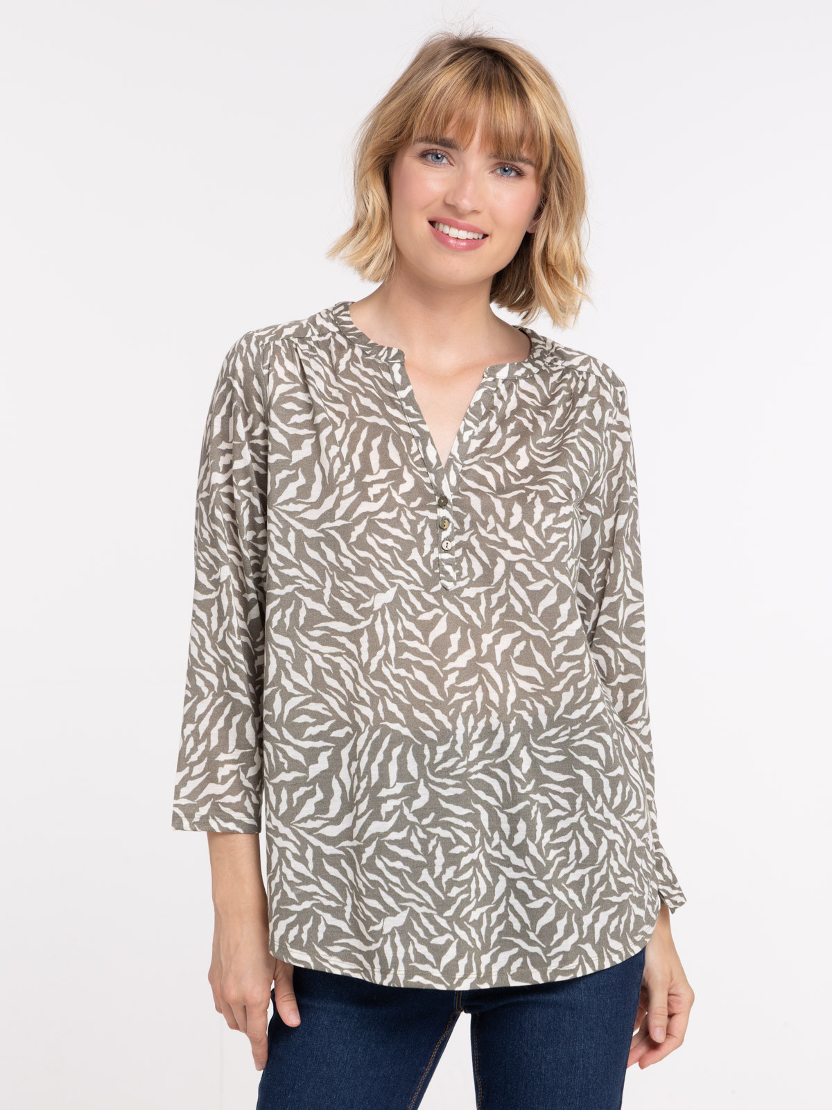 T-shirt manches 3/4 tilleul femme