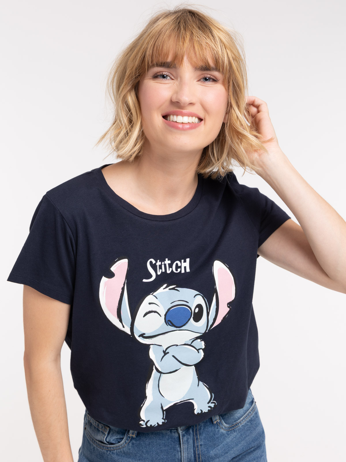 T-shirt marine Stitch femme