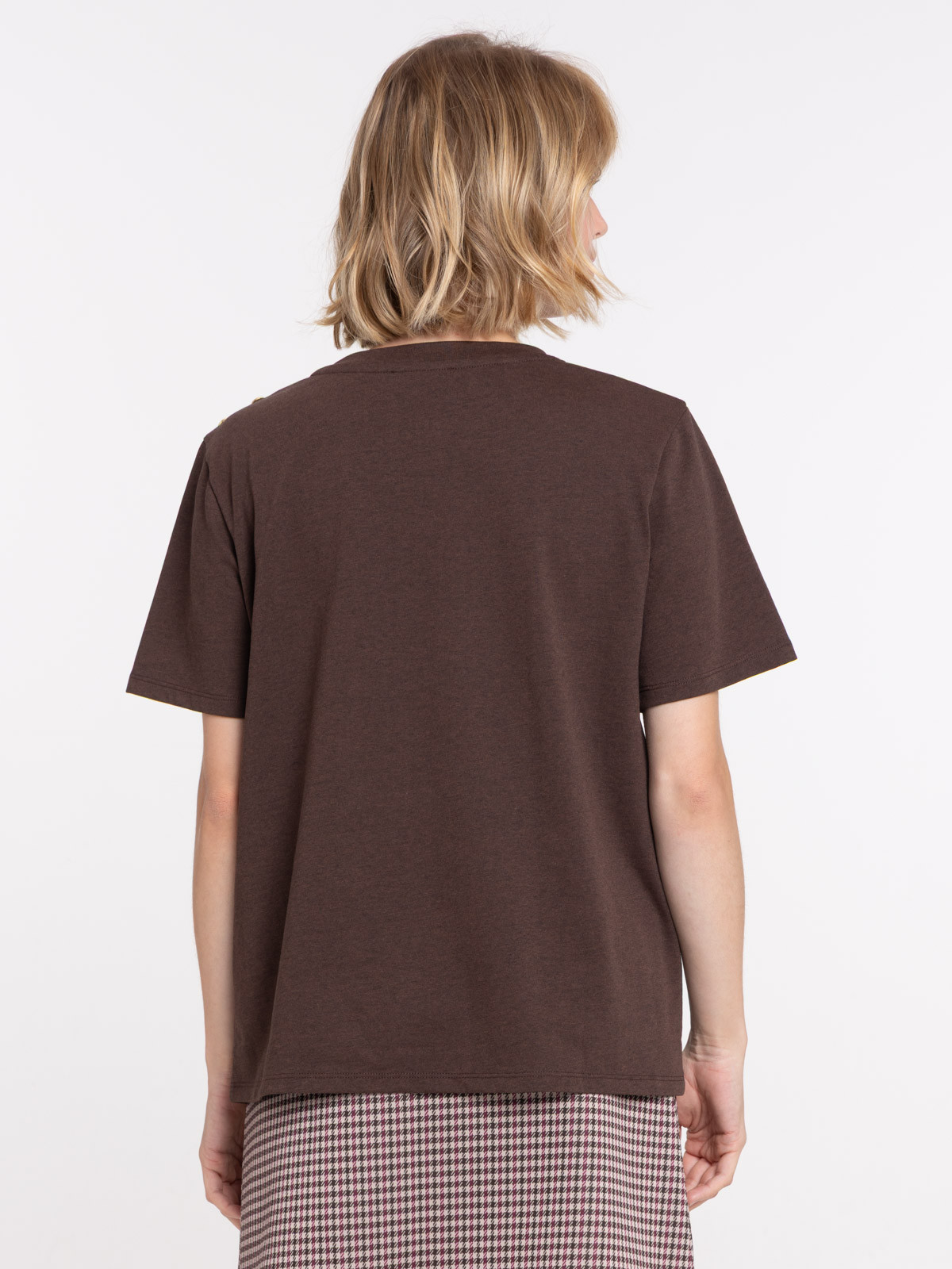 T-shirt boutons épaule femme T-shirt boutons épaule femme