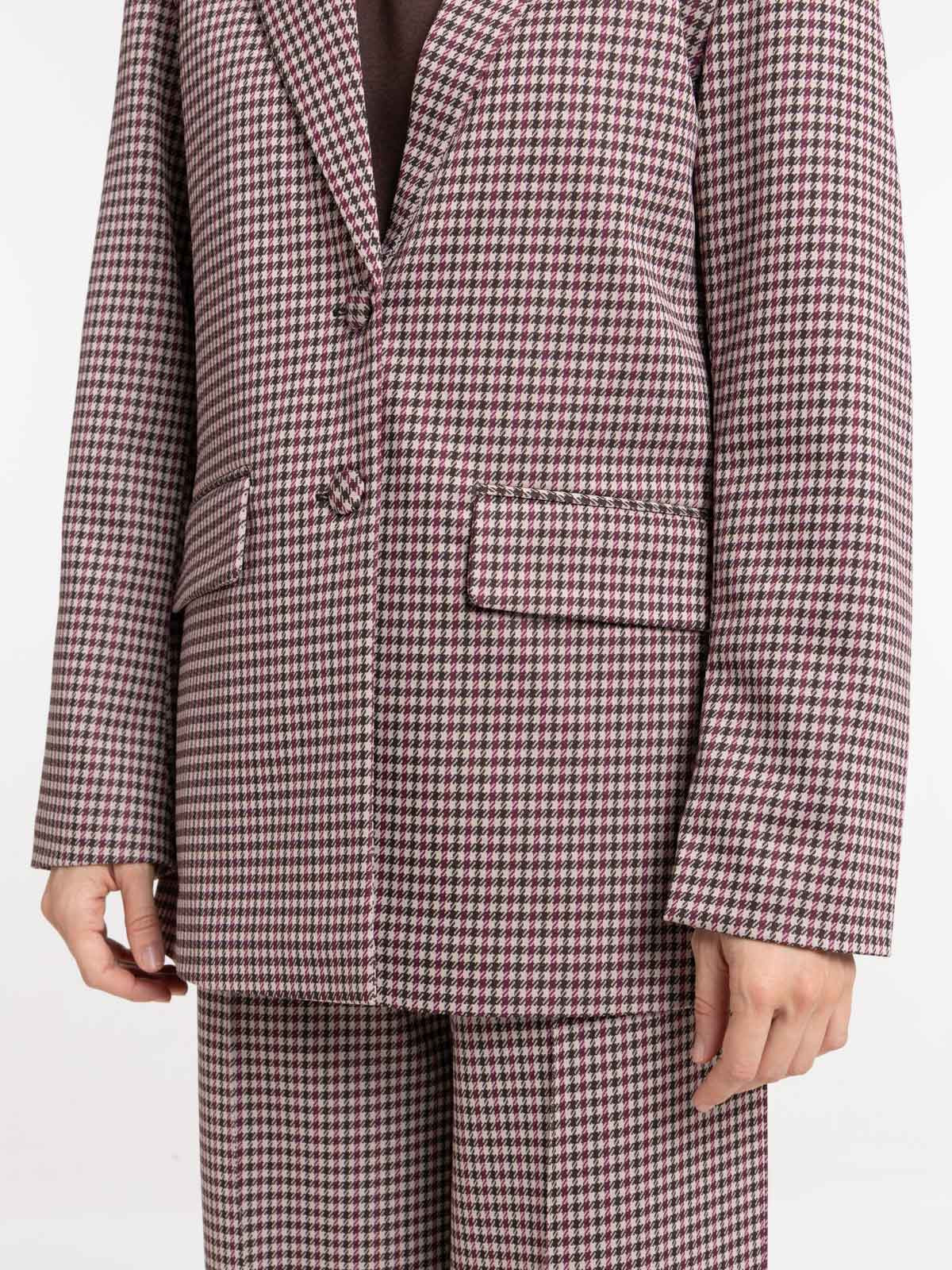 Veste motif pied-de-poule femme