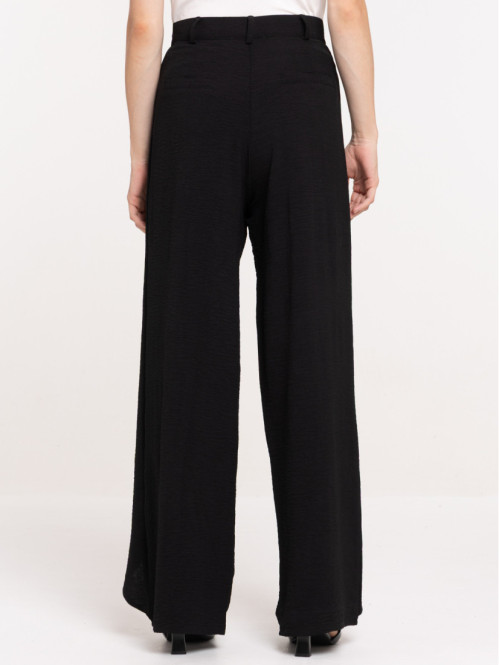 Pantalon large noir femme
