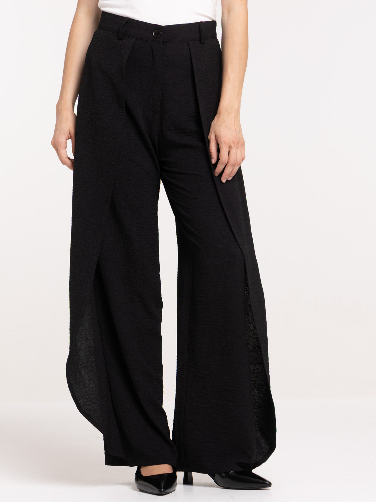 Pantalon large noir femme Pantalon large noir femme