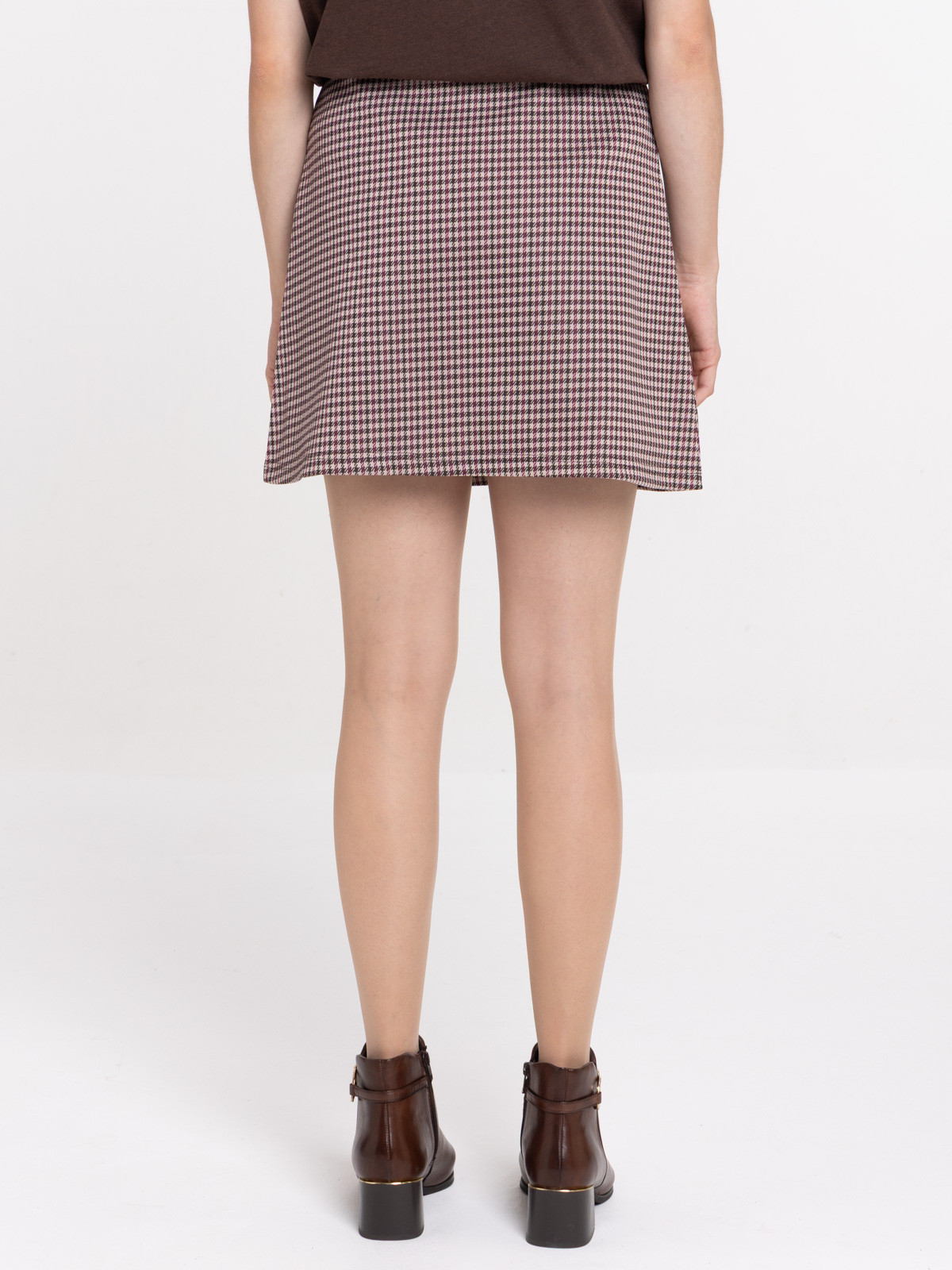 Jupe short pied-de-poule femme Jupe short pied-de-poule femme