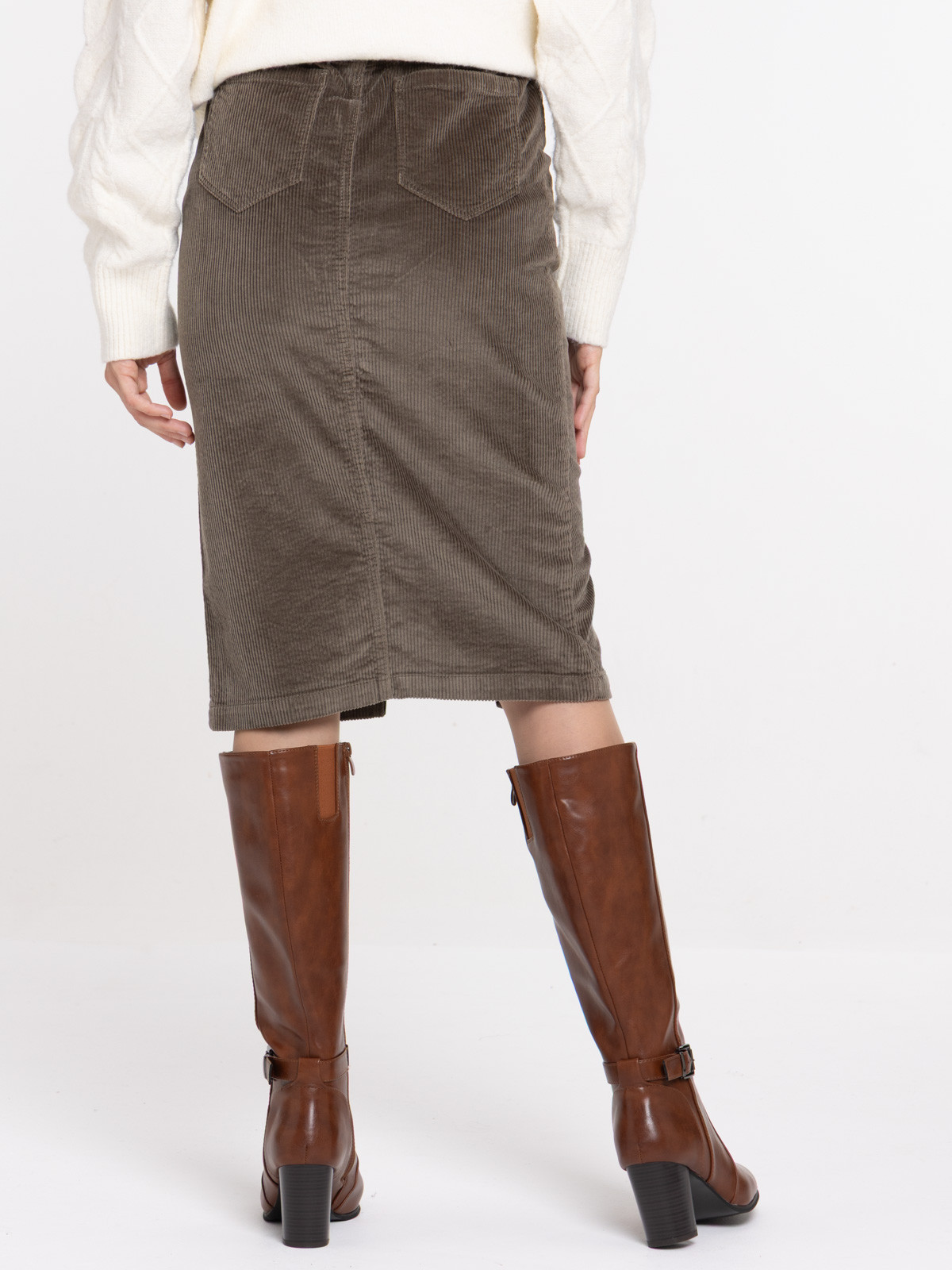 Jupe midi en velours femme Jupe midi en velours femme