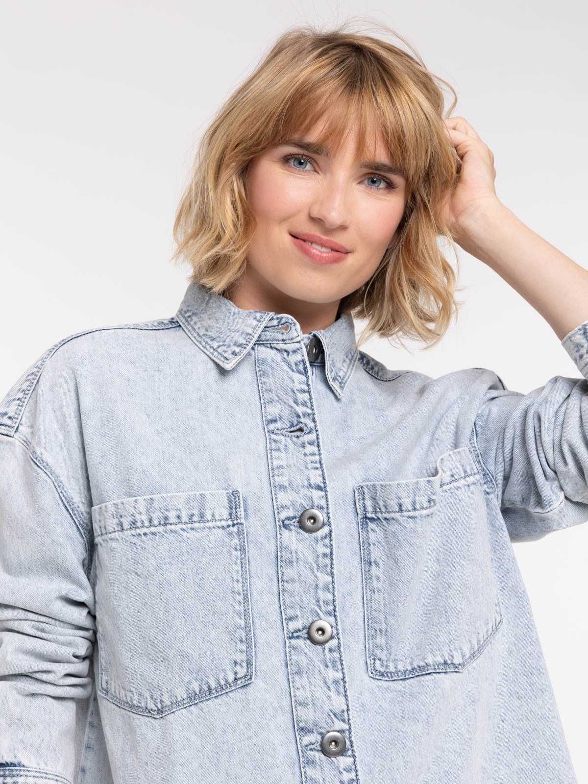 Surchemise jean femme