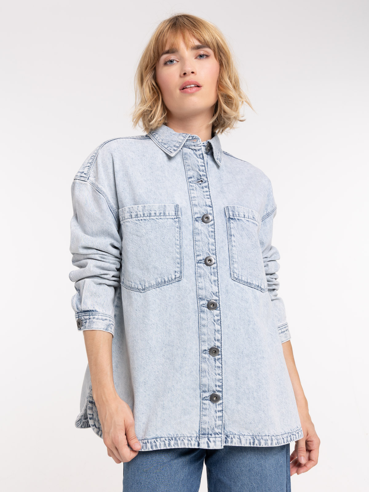 Surchemise jean femme