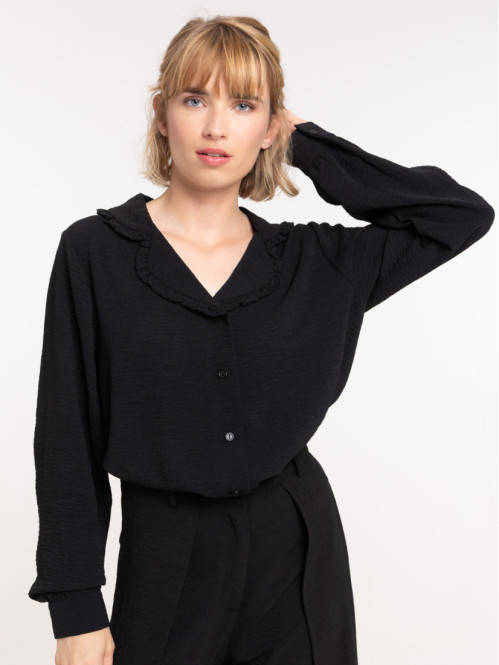 Chemisier noir manches...