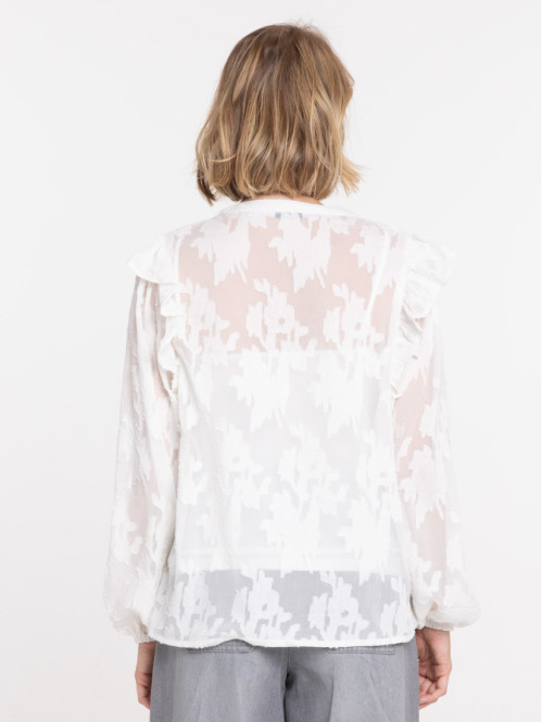Chemise voile motif floral...