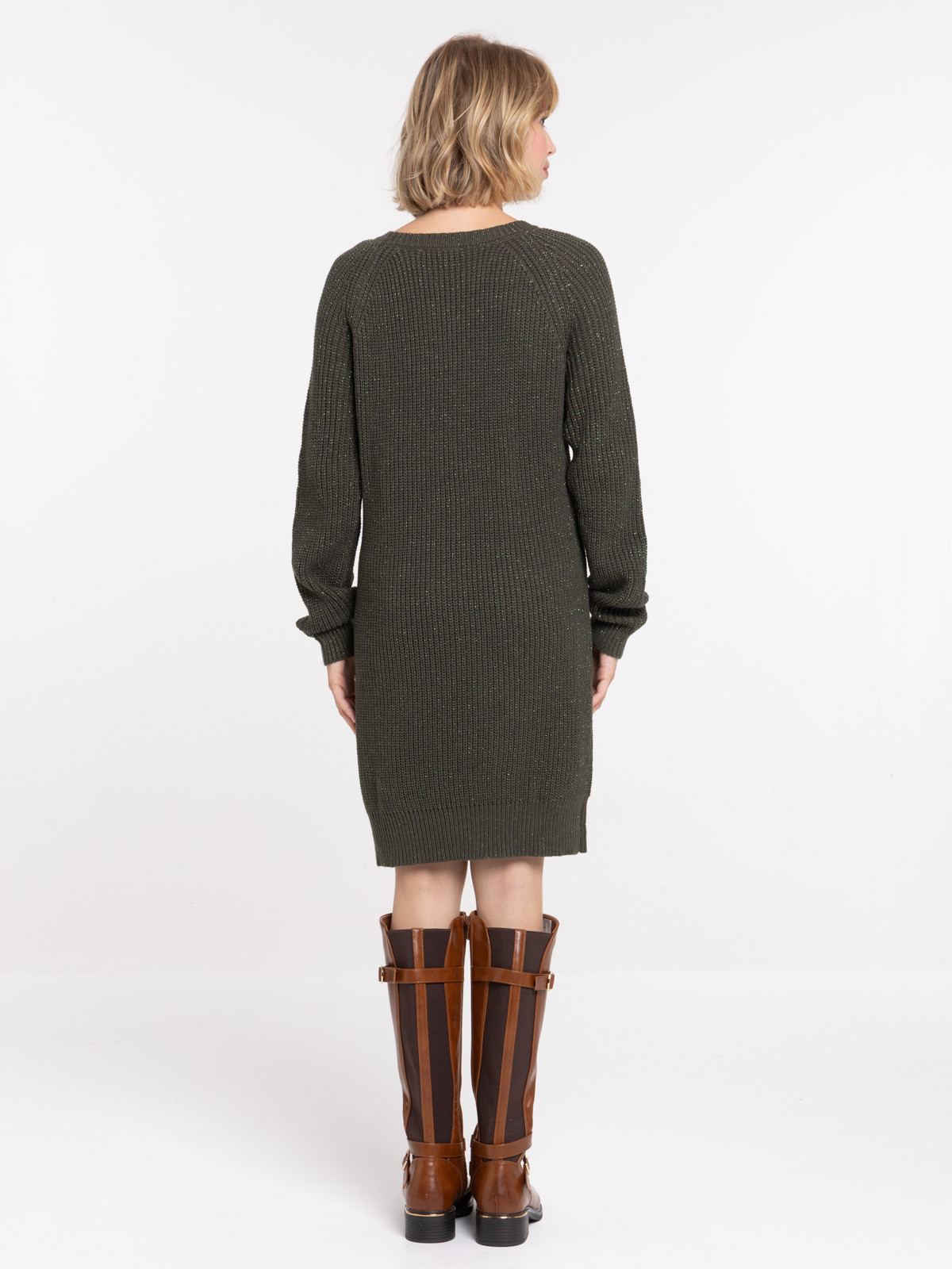 Robe pull vert foncé femme Robe pull vert foncé femme