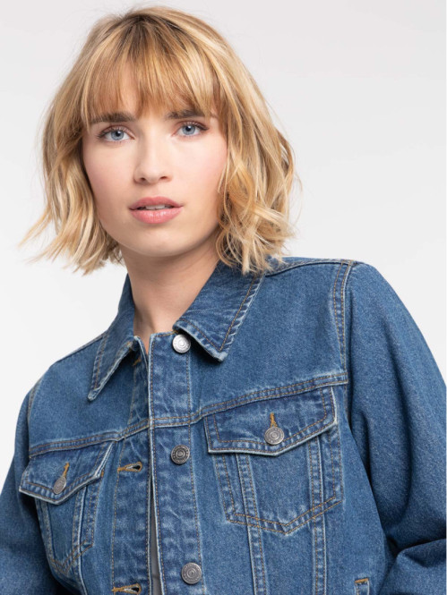 Veste en jean stone femme