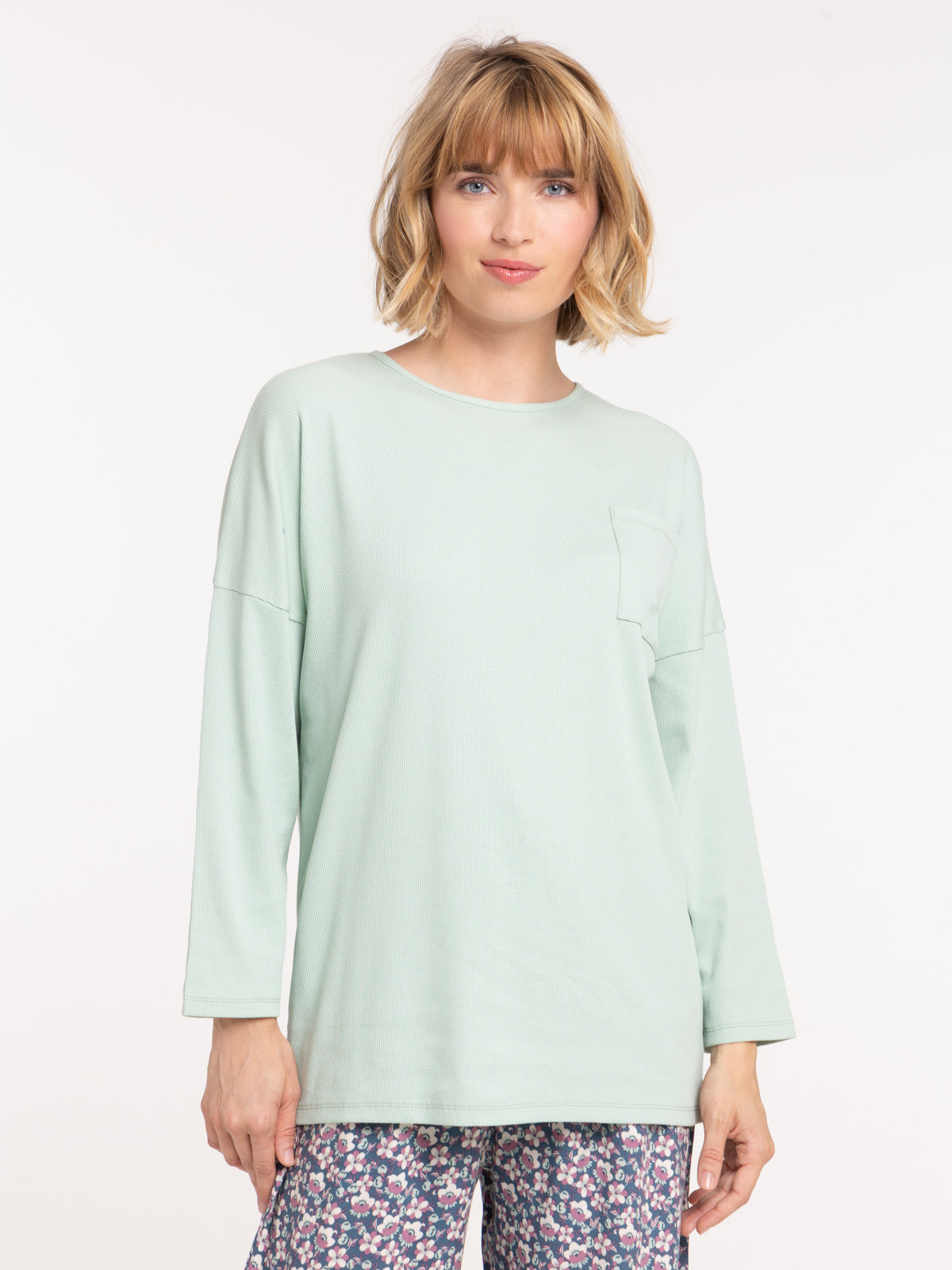 Haut de pyjama manches longues femme