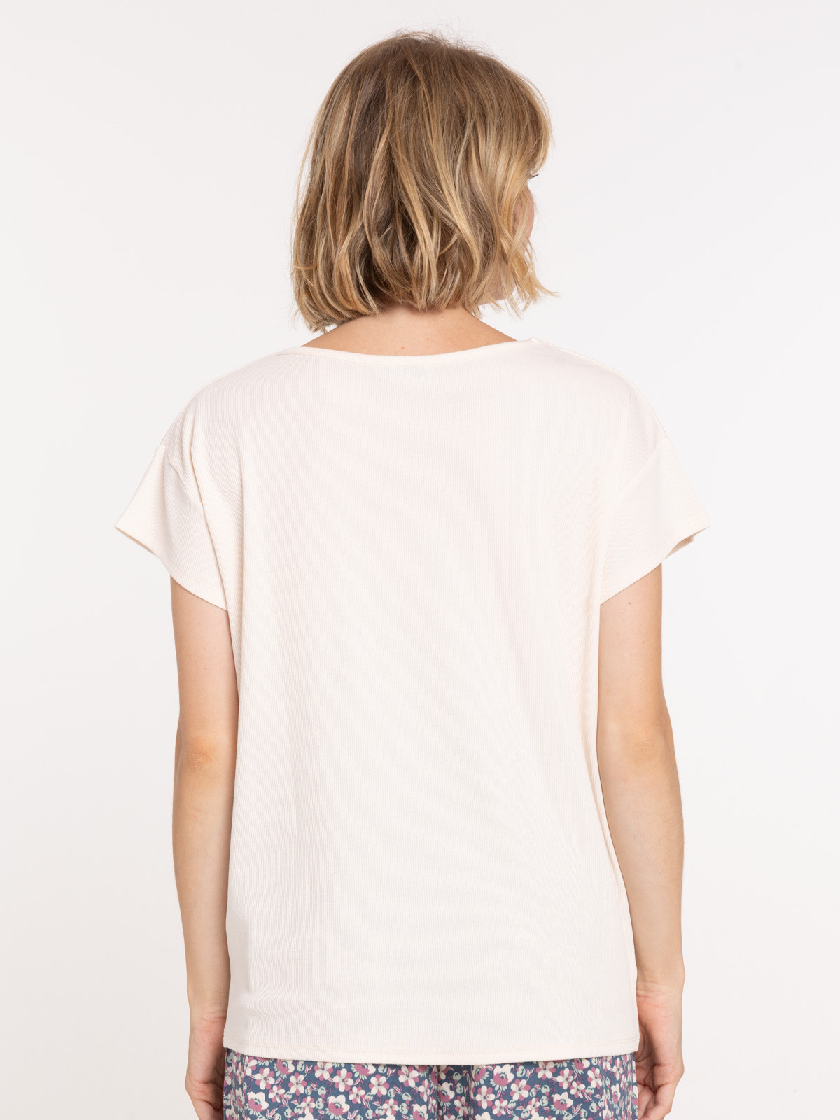 Haut de pyjama poudre rosé femme