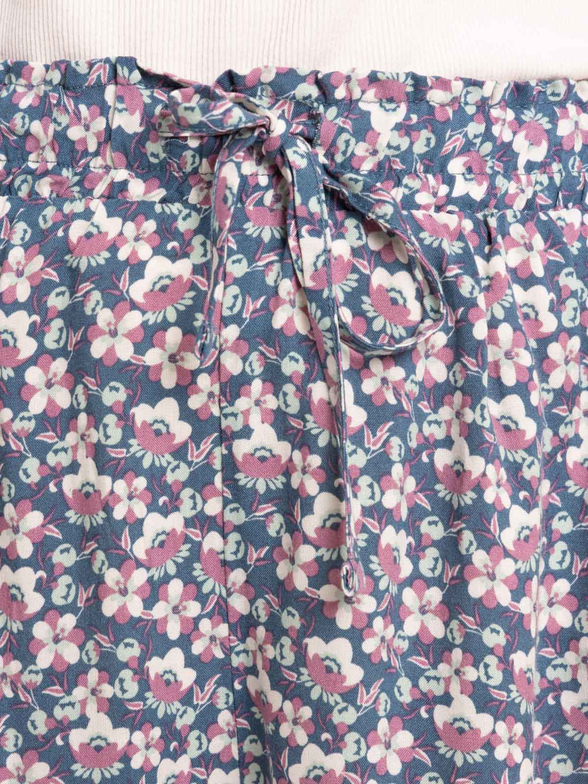 Bas de pyjama short fleuri femme