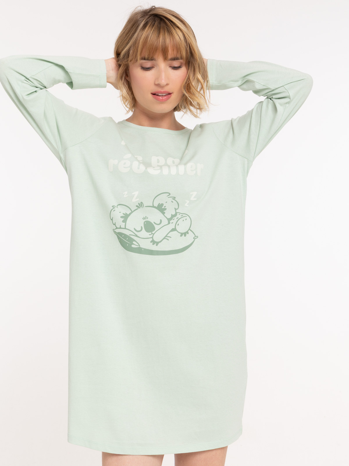 Chemise de nuit koala et message femme Chemise de nuit koala et message femme
