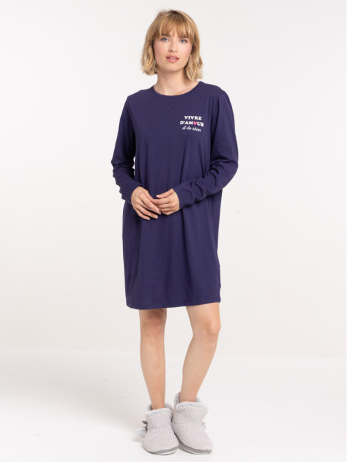 Chemise de nuit message femme