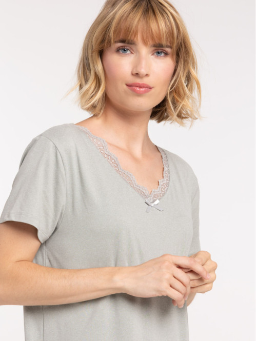 Chemise de nuit col V...