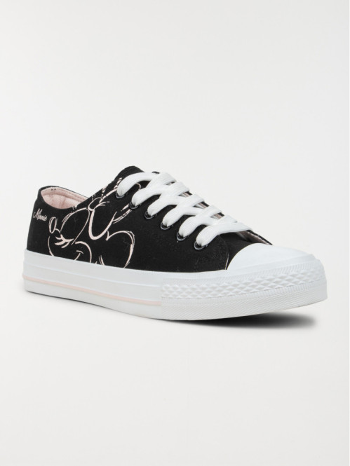 Tennis toile Minnie femme noir (36-40)