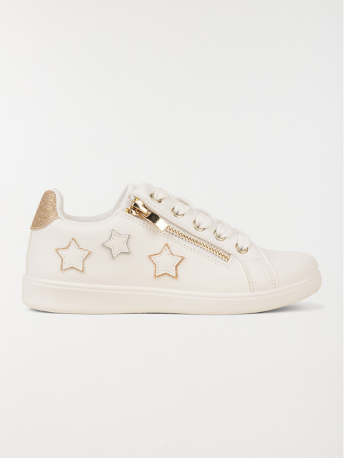 Baskets étoiles dorées fille (31-37)