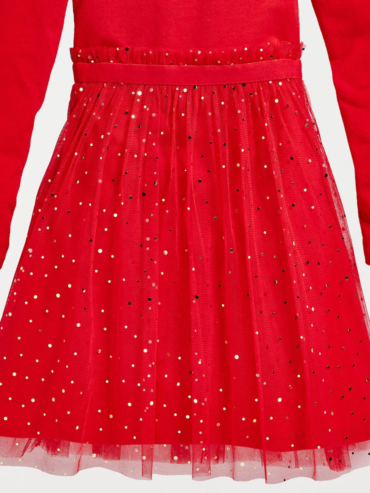 Robe rouge manches longues fille (3-12A)